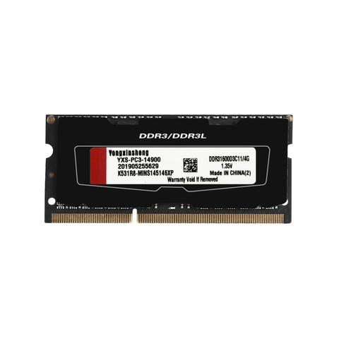 Yongxinsheng 2GB 4GB 8GB RAM PC3L-12800 14900Laptop SO-DIMM DDR3L 1600 1866MHz Memory RAM  1.35V NON ECC ► Photo 1/5