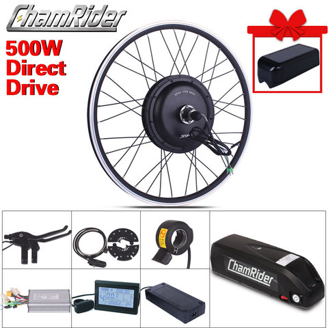 Ebike Electric Bike Conversion Kit XF39 XF40 Motor MXUS Brand hailong 1-2 battery 500W 48V 13AH 52V 17AH LED LCD freehub ► Photo 1/6