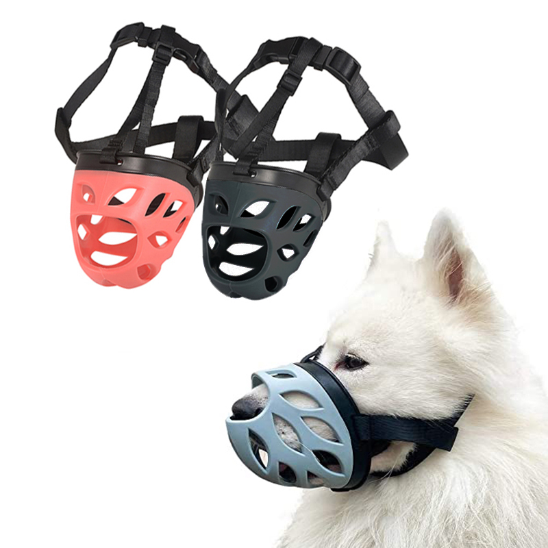 Anti Biting and Chewing Breathable Soft Dog Muzzle Cover with Dogs Hook & Loop for Small,Medium and Large Dogs Adjustable