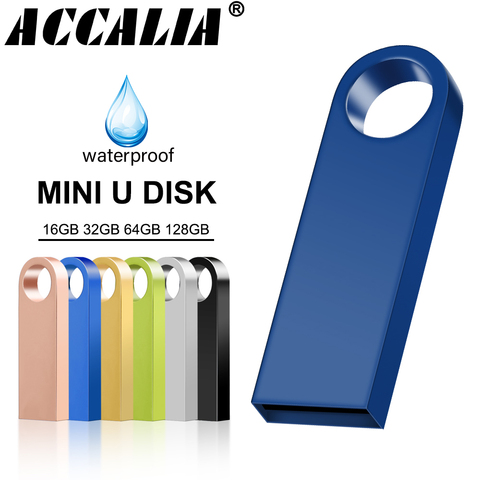 metal memoria usb flash drive 32GB pendrive 128GB 64GB waterproof pen drive 16GB 8GB flash usb 2.0 cle usb stick key Custom logo ► Photo 1/6