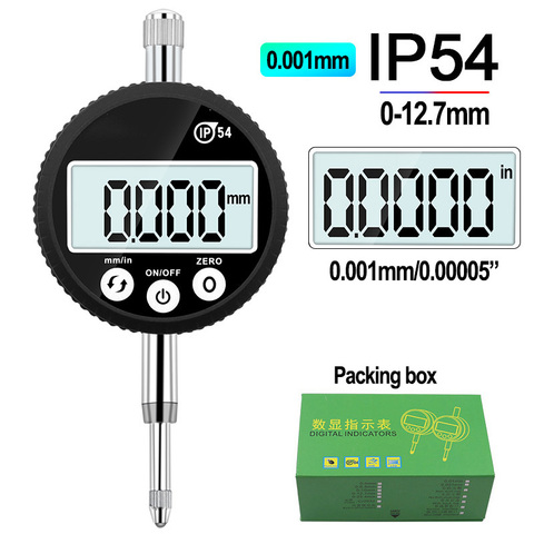 IP54 waterproof digital indicator 0-12.7mm 0.001mm 0.00005 