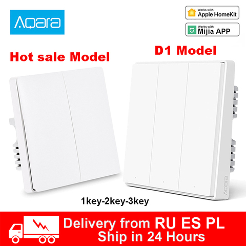 Xiaomi Aqara Wall Switch D1 ZigBee Smart Zero Line Fire Wire Light Wall Switch Remote Control Wireless Key for Mihome HomekitAPP ► Photo 1/6