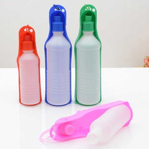 250ml/500ml Pet Dog Water Bottle Plastic Portable Water Bottle Pets Outdoor Travel Drinking Water Feeder Bowl Foldable ► Photo 1/6