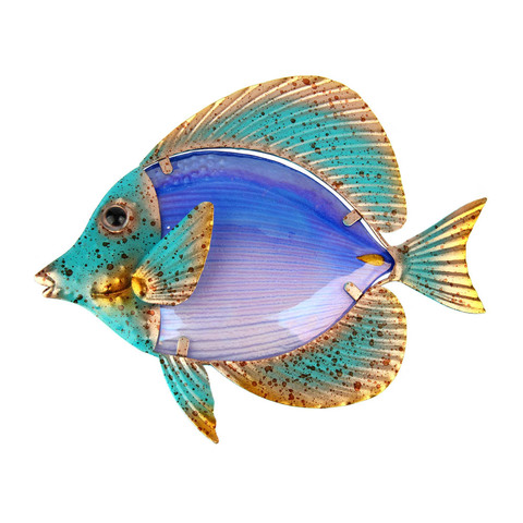 Home Decor Metal Fish Artwork for Garden Decoration Outdoor Animales Jardin with Colour Glass for Garden Statues and Sculptures ► Photo 1/6