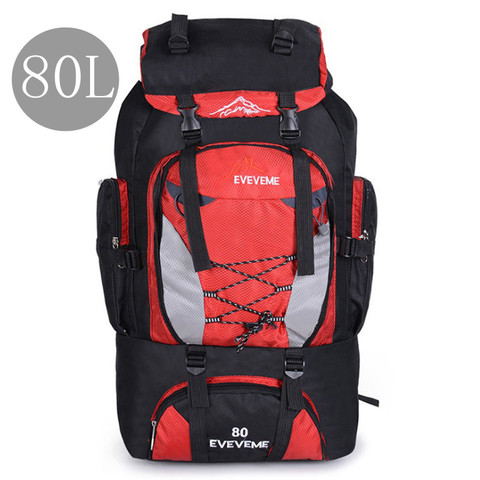 Men's 80L Large Hiking Mountaineering Backpack Climbing Hiking Backpack Camping Backpack Sport Outdoor Rucksack Bag ► Photo 1/5