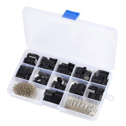 620pcs Dupont Connector 2.54mm, Dupont Cable Jumper Wire Pin Header Housing Kit, Male Crimp Pins+Female Pin Terminal Connector ► Photo 1/4