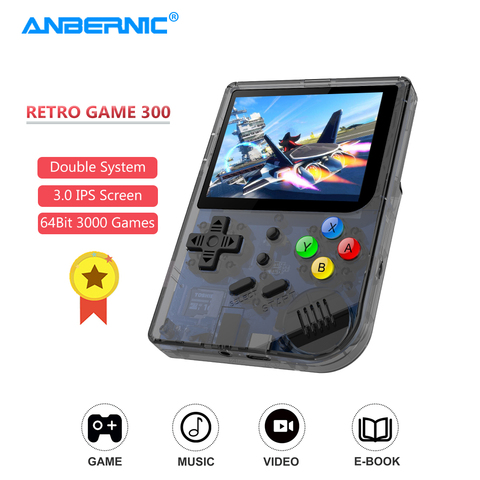 ANBERNIC - NEW RG300 Retro Game Console IPS Screen 3000 Video Games 32G TF Double System RG 300 Portable Handheld Consola Player ► Photo 1/6