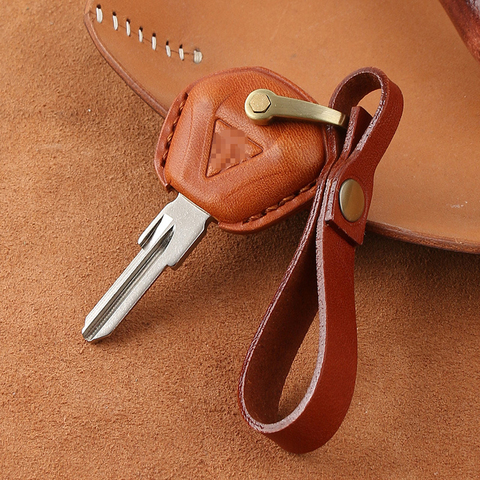 Leather Key Case Cover Keychains For Triumph Bonneville T100 Motorcycle Key Ring ► Photo 1/5