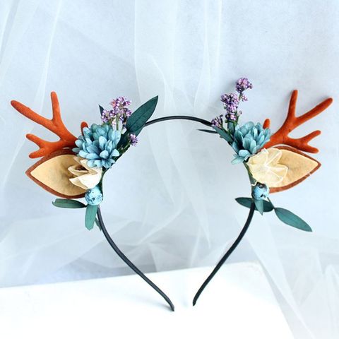 Christmas Deer Antlers Horn Headband Women Girls Cat Ear Hair Hoop Headdress Fairy Costume Headpiece Random ► Photo 1/6