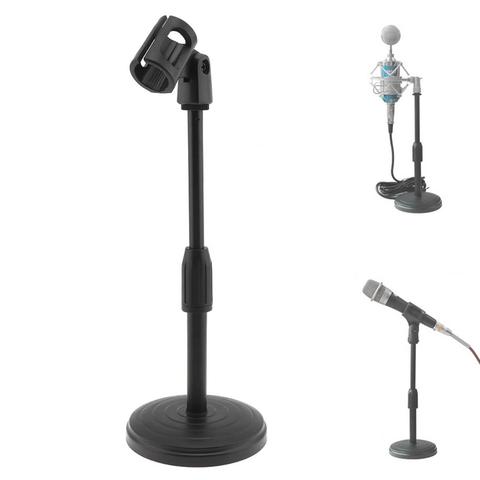 Portable Desktop Lifting Plastic Weighted Disc Microphone Stand for General Meeting / Computer Microphone /Live Broadcast ► Photo 1/6