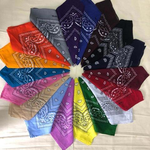 100% Cotton Hip-hop Bandanas Unisex Headwear Hair Band Scarf Scarves Wristband Vintage Pocket Towel Magic Head Square Shawl ► Photo 1/6