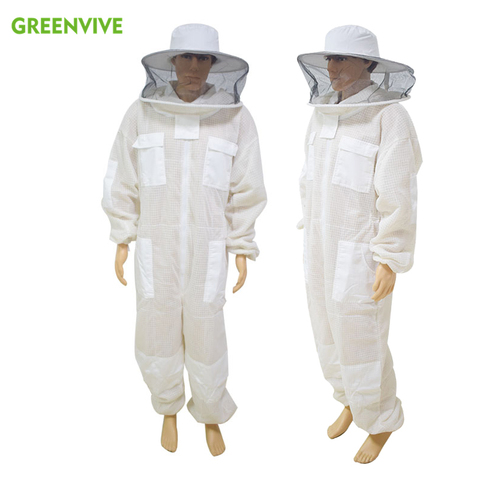 3-Layers Ultra Breathable Ventilated Beekeeping Suit with Round Veil Professional Anti Bee Protective ► Photo 1/6