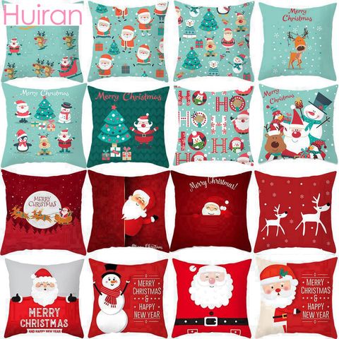 Santa Claus Christmas Cushion Cover Merry Christmas Decorations For Home Christmas Ornament Table Decor 2022 Xmas Gift New Year ► Photo 1/6