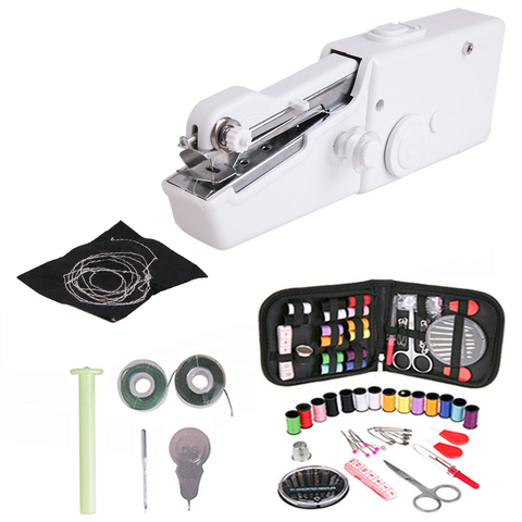 Household Mini Hand Sewing Machine Portable Arts Craft Sewing Fast Sewing Needle Cordless Clothing Fabric Electronic Pocket Tool ► Photo 1/6