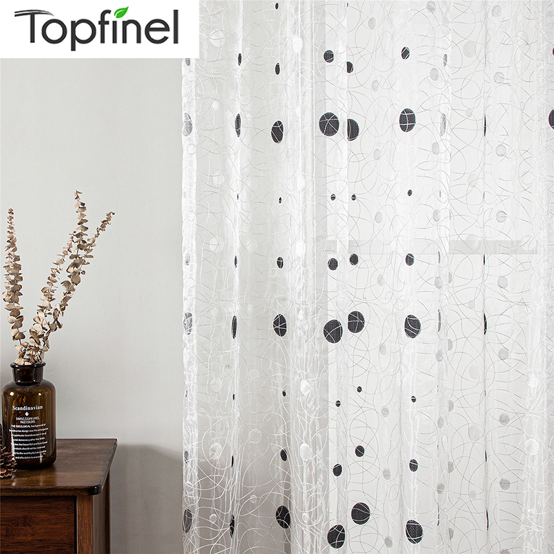 Sheer Curtains Dots White Curtain, Polka Dot Sheer Curtain Panels With Lights