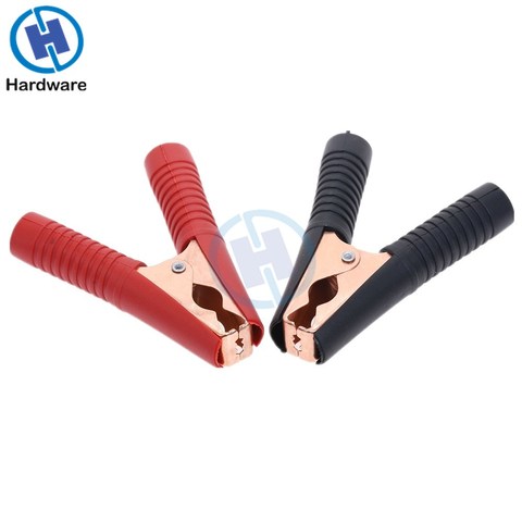 2Pcs Red+Black Car Alligator Clips Battery Clamps Crocodile Clip 100A Aligator Clips ► Photo 1/6