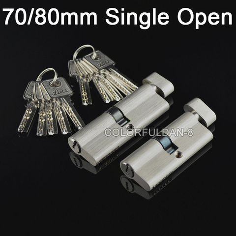 Brand New 1PCS European Single Open Door Lock Cylinder Core Lock Gall Repair Parts + 5 Keys ► Photo 1/1