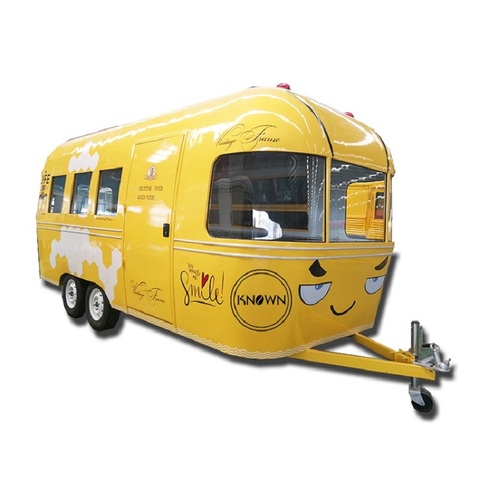 KN-FT05C Smiley face mobile burger food cart perfect food vending cart trailer hot dog bus food truck ► Photo 1/6