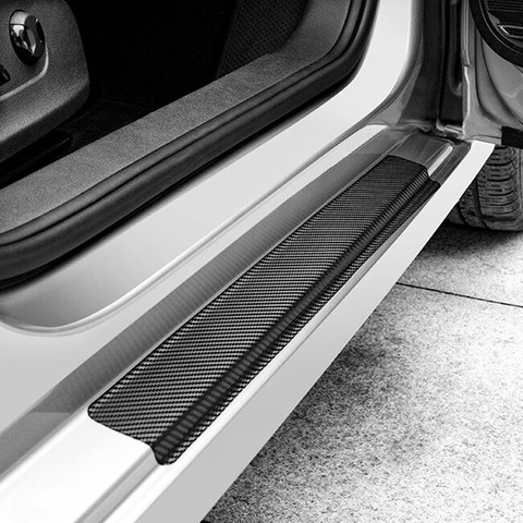 Car Scuff Plate Door Threshold Sill Stickers For VW Volkswagen Golf Polo Passat Tiguan Jetta Touran T-Roc Scirocco ► Photo 1/6