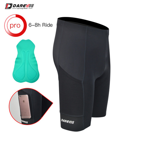 Darevie 2022 Cycling Shorts With Pocket Elastic Lycra Cycling Shorts Summer Cool Men Cycling Shorts 3D Pad Shockproof MTB Road ► Photo 1/6