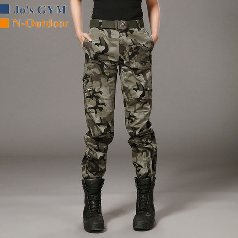 New Outdoor Hunting Hiking Tactical Pants Women Camping Trekking Fishing Travel Pants Camouflage Straight Tooling Trousers Sport ► Photo 1/6