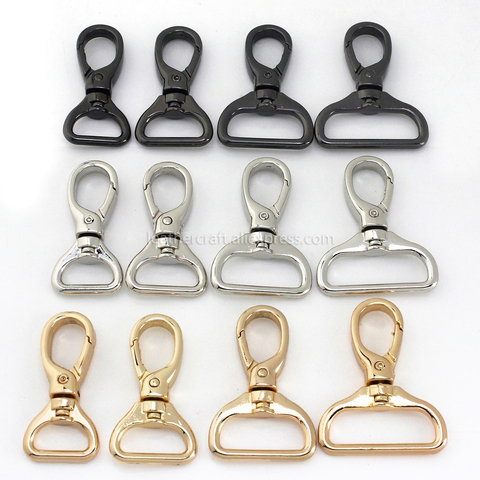 1pcs Metal 4 Sizes Snap Hook Trigger Lobster Clasps Clips Flat Bottom Spring Gate Leather Craft Pet Leash Bag Strap Belt Webbing ► Photo 1/6