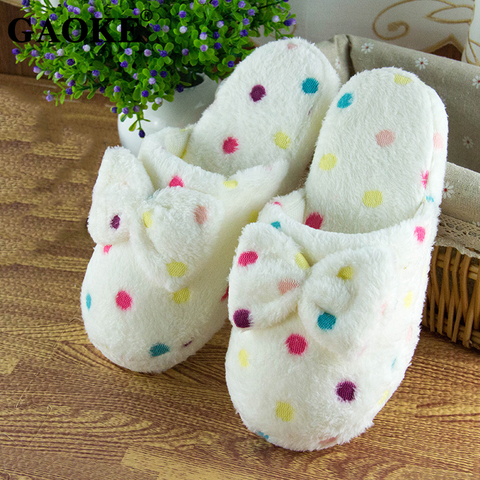 Dropship Shoes Slipper Womens Home Plush House Winter Warm Slippers Soft Sneakers Indoors Bedroom kapcie pantuflas zapatos ► Photo 1/6