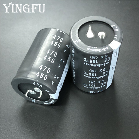 2PCS/10PCS  470uf 450v Nichicon GU/GN/GX 30x50mm 450V470uF Snap-in PSU Capacitor ► Photo 1/1