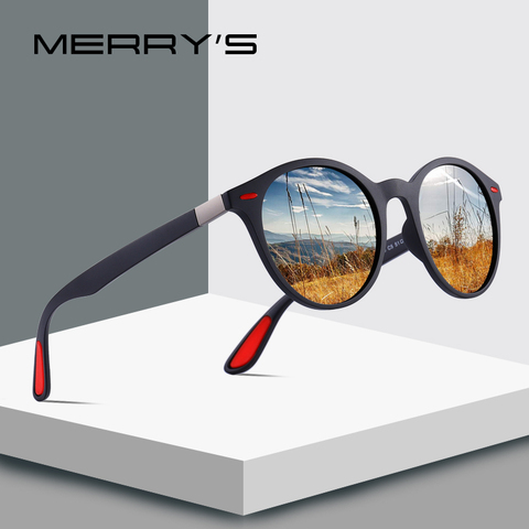 MERRYS DESIGN Men Women Classic Retro Rivet Polarized Sunglasses TR90 Legs Lighter Design Oval Frame UV400 Protection S8126 ► Photo 1/6