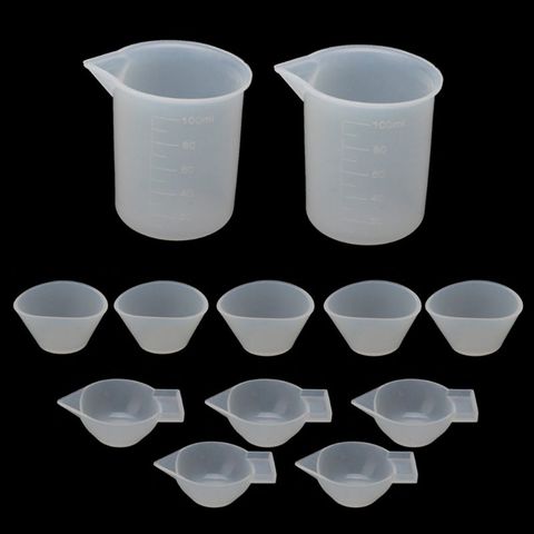 12Pcs Silicone Mixing Measuring Cups UV Resin Mold DIY Casting Jewelry Tool Kit Epoxy Resin ► Photo 1/5
