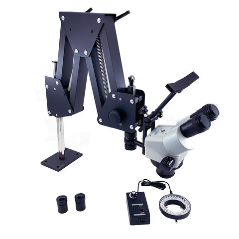 Jewelry Optical Tools Super Clear Microscope with Magnifier Stand Diamond Setting Microscope with LED Light Source ► Photo 1/4