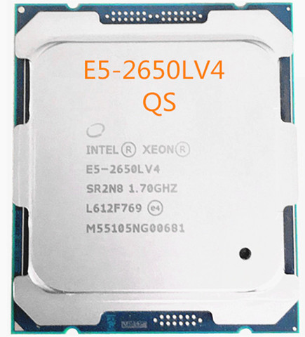 E5-2650LV4 Original Intel Xeon QS Version E5 2650LV4 1.70GHZ 14-Core 35MB SmartCache E5-2650L V4 FCLGA2011-3 free shipping ► Photo 1/1