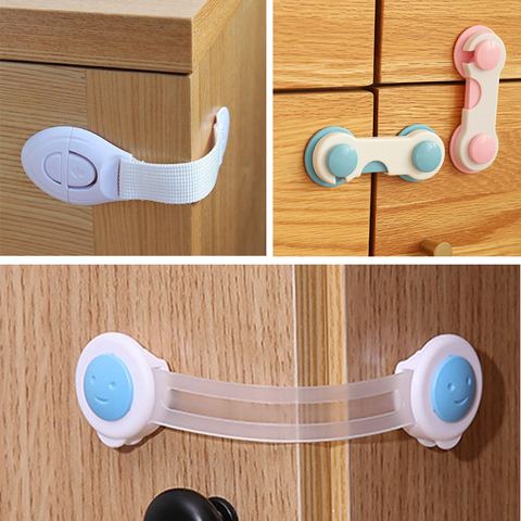 QWZ New Baby Safety Lock Children Cabinet Drawer Door Fridge Blockers Lock For Kids Protection Cover  Childproof Product ► Photo 1/6