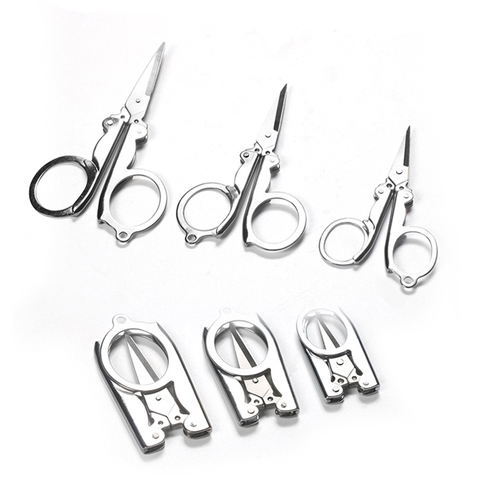 Stainless Steel Folding Scissors. Portable Travel Folding Scissors Household Mini Thread Cutting Scissors ► Photo 1/5