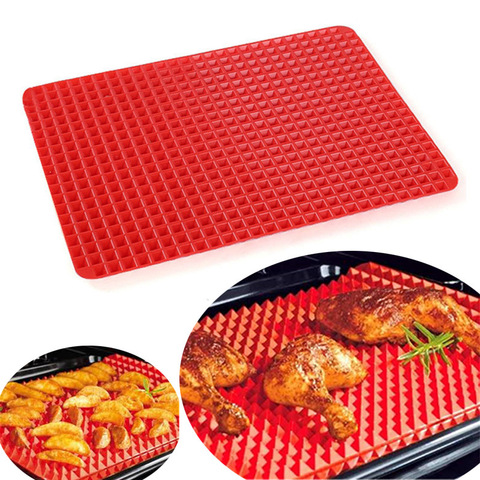 BBQ Grill Mat Non-stick Barbecue Heat-Resistant Reusable Baking Pad Meshes Easy to Clean Suitable for Gas Charcoal Electric ► Photo 1/6