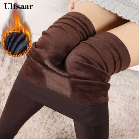 Plus Size 3XL Fashion Winter Leggings Women's Warm Leggings High Waist Thick Velvet Legging Solid All-Match Slim Women Leggings ► Photo 1/6