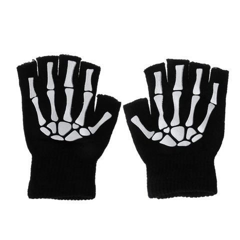 Cycling Gloves Kids Outdoor Sports Bicycle Half Finger Skeleton Soft Protective ► Photo 1/6