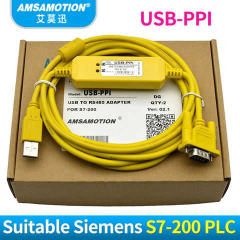 USB-PPI Programming Cable for Siemens S7-200 6ES7901-3DB30-0XA0 6ES79013DB300XA0 USB Convert RS485 Adapter ► Photo 1/6