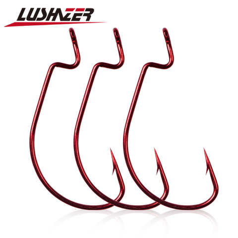 LUSHAZER 20pcs/lot Fishing offset hook 1/0# 2/0# 3/0# 4/0# 5/0#  1# 2# carp snap fishing owner hamecon carbone hook accessories ► Photo 1/6