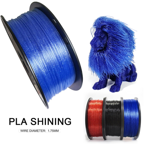 Glittering PLA 3D Printer Filament Blue Black Red Grey 1.75mm 1kg/500g/250g Sparkle Shining 3D Printing Sublimation Material ► Photo 1/6
