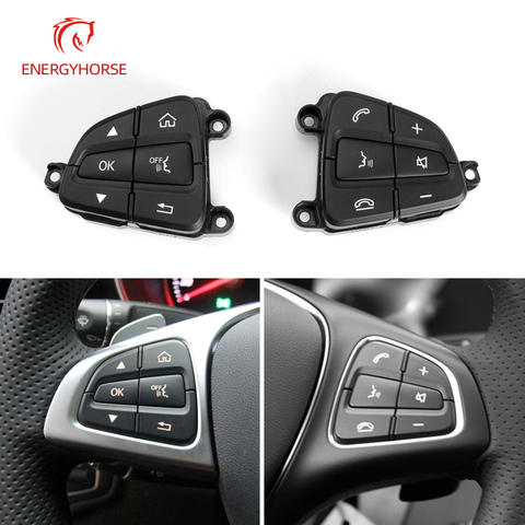 For Mercedes W205 C ClassSteering Wheel Buttons Switch For Benz W253 GLC Multi-function Switch For Car Steering Wheel 0999050200 ► Photo 1/6