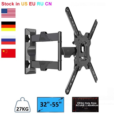 NB North Bayou P4 Full Motion Articulating TV Wall Mount Bracket for 32