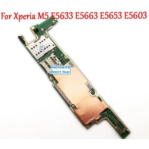 Tested Full Work Original Unlock Mainboard For Sony Xperia M5 E5603 E5633 E5653 E5663 Motherboard Logic Circuit Electronic Panel ► Photo 1/1