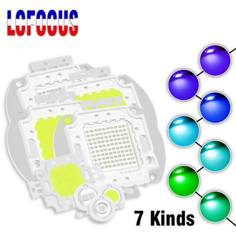 High Power LED COB Chip 1W 3W 5W 10W 20W 30W 50W 100W Royal Blue Cyan-Blue cyan Green For 1 3 5 20 30 50 100 W Watt Light Beads ► Photo 1/6