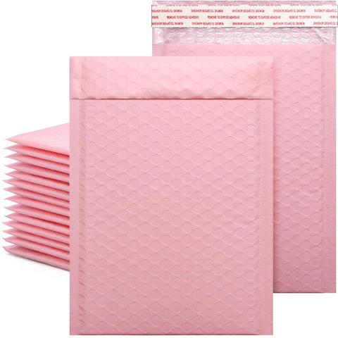50pcs/lot Bubble Envelope bag Pink Bubble PolyMailer Self Seal mailing bags Padded Envelopes For Magazine Lined Mailer ► Photo 1/6