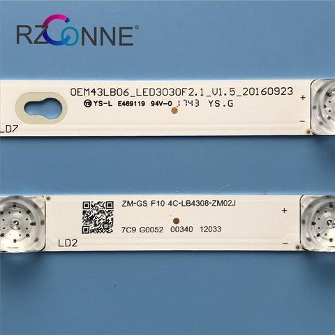 LED Backlight strip for 43HR330M08A2 V5 TOT_43D2900_3X8_3030C 43S303 43S305TABA 43UC6306 43UC6406 43U67EBC 4C-LB4308-HR02J ZM02J ► Photo 1/6