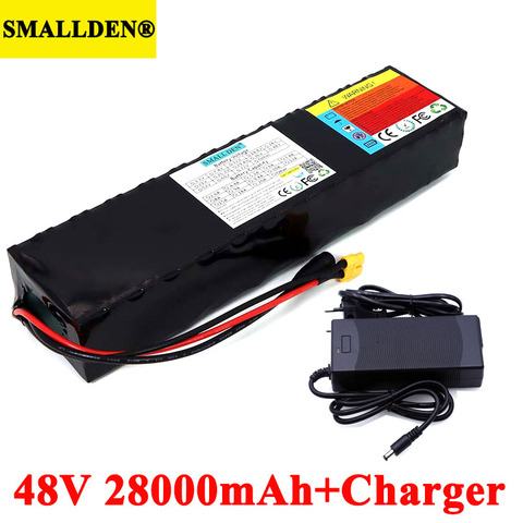 48V 28Ah E-bike battery pack 18650 13S 28000mAh li-ion battery E-bicycle conversion kit 1000w and Charger XT60 Plug ► Photo 1/5