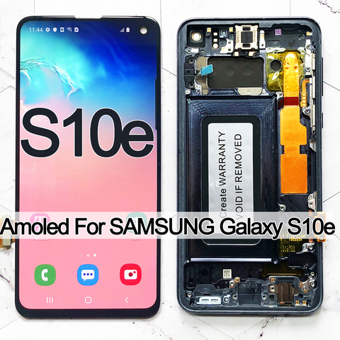 OEM Full Assembly For Samsung Galaxy S10e G970F U LCD Touch Screen AMOLED Display Digitize Assembly Replacement NO Burn Shadows ► Photo 1/6