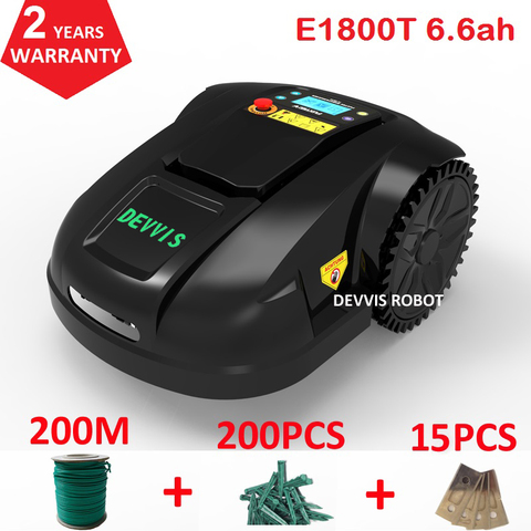 Europe Warehouse Garden DEVVIS Lawn Mower Cordless Automatic Robot E1800T with 6.6ah lithium battery,Working Capacity 1800m2 ► Photo 1/6