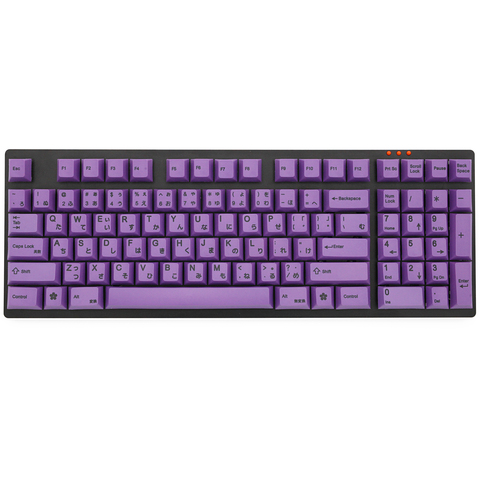 Purple 139 Japanese root Japan black font language Cherry profile Dye Sub Keycap PBT for gh60 xd60 xd84 cospad tada68 87 104 ► Photo 1/6